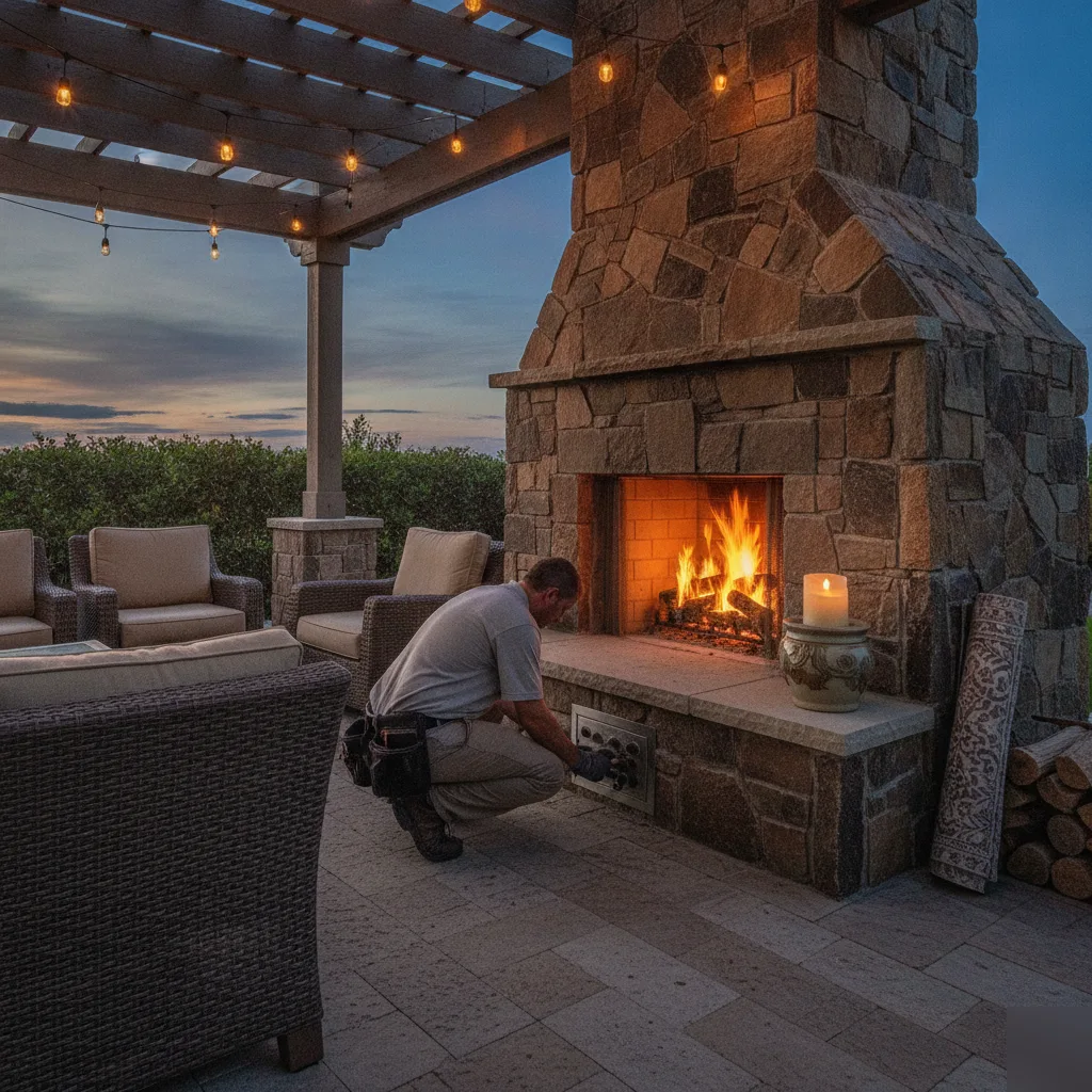 Blue Flame Professional Service Outdoor Gas Logs West Palm Beach FL